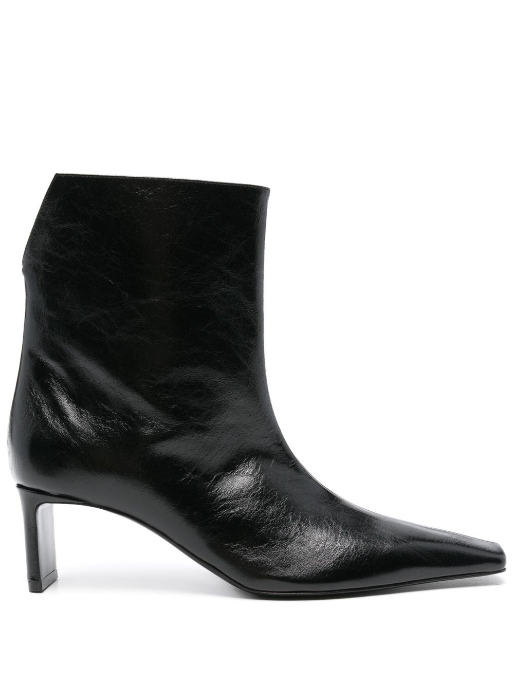 Khaite Ona Leather Ankle Boots