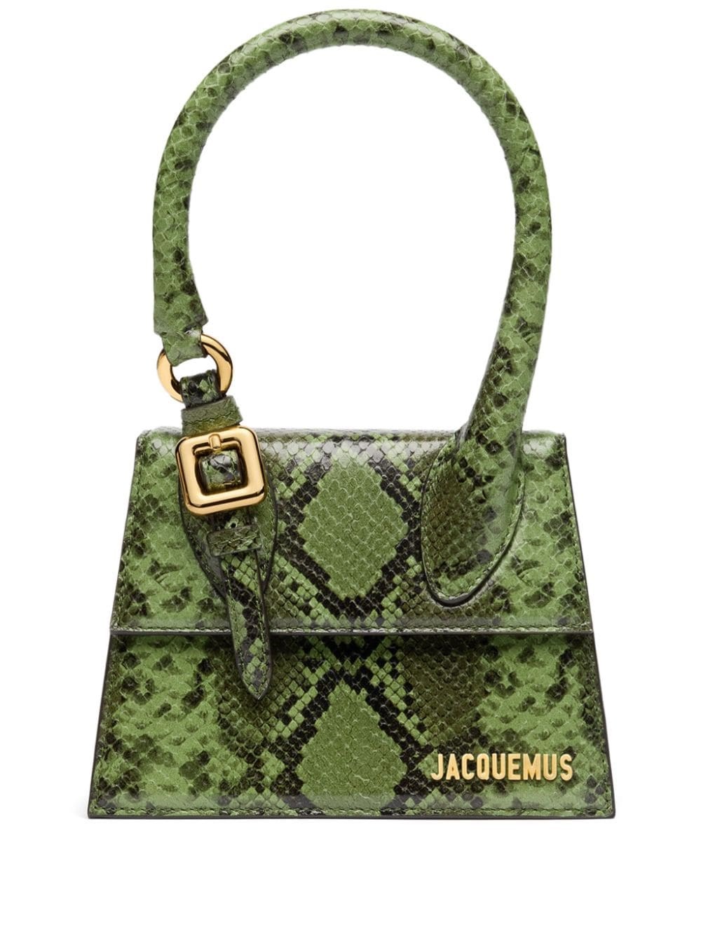 Jacquemus Le Chiquito Moyen Bag In Embossed Python Leather
