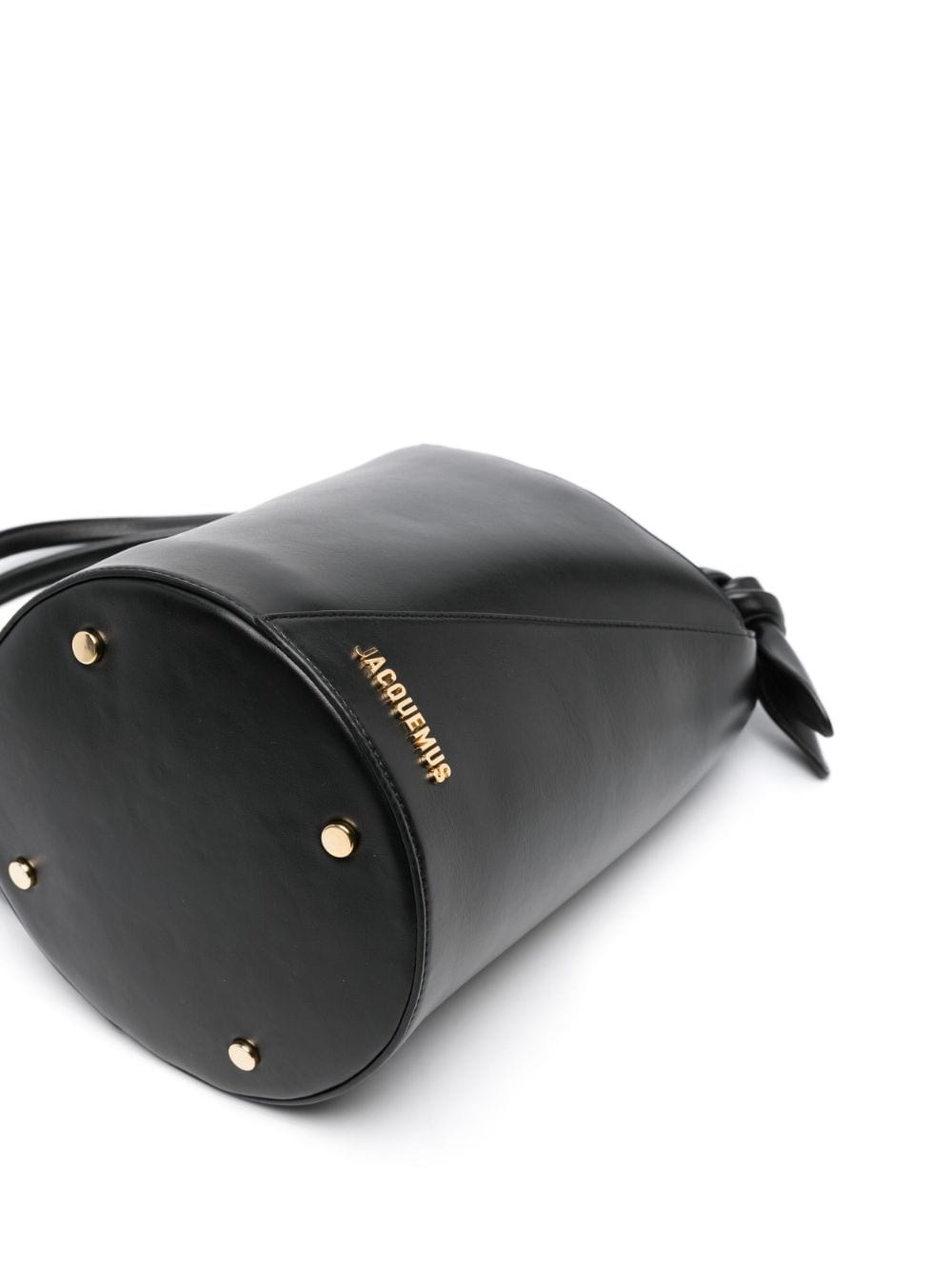 JACQUEMUS- Le Petit Tourni Leather Bucket Bag