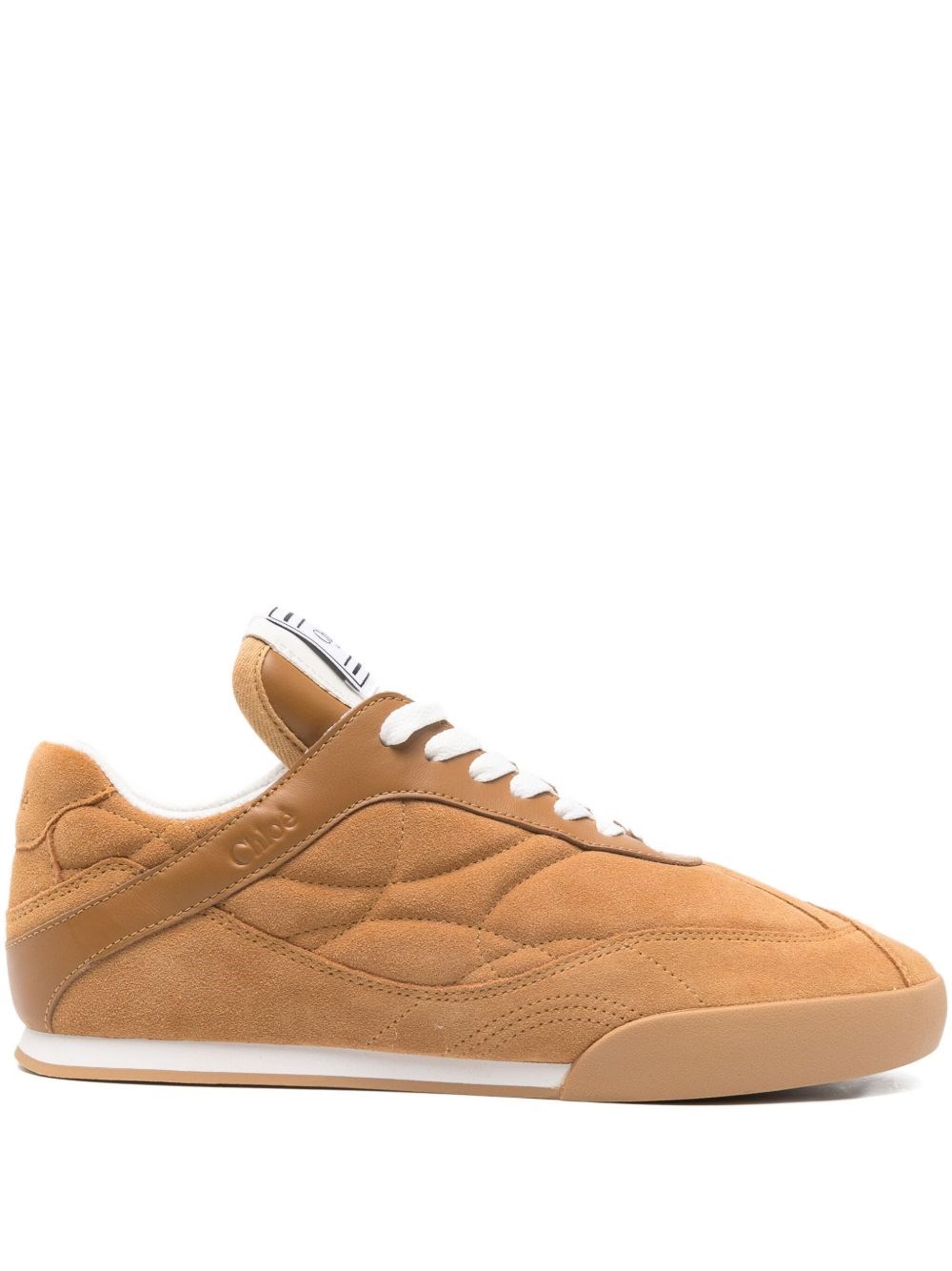 Chloé Kick Suede Leather Sneakers In Brown