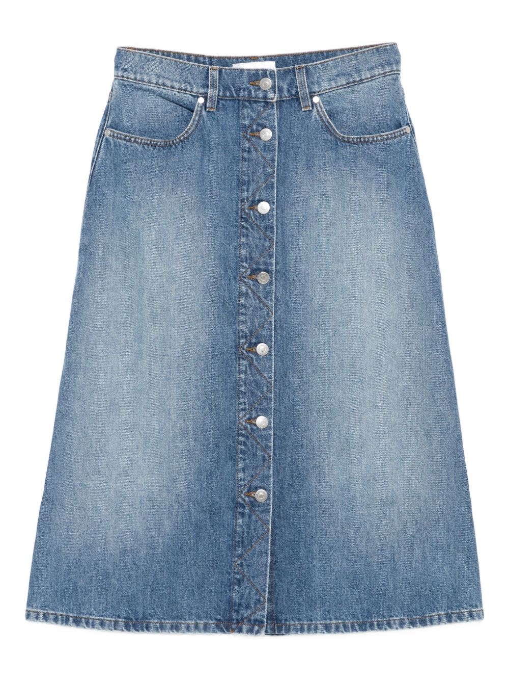Denim Cotton Midi Skirt - Stella McCartney - Modalova