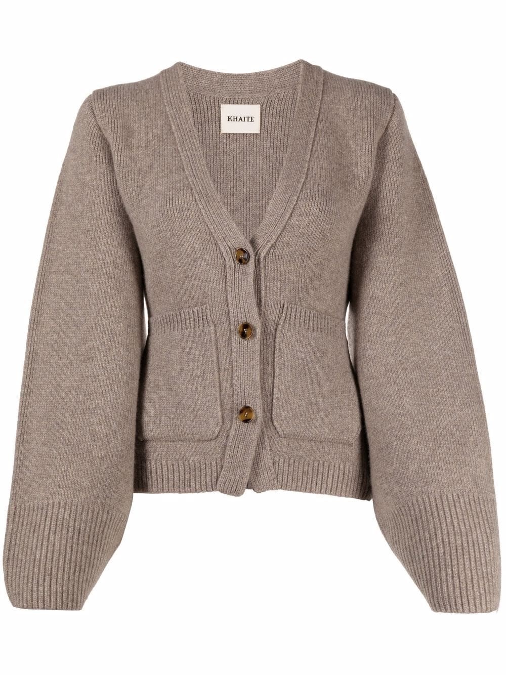 Khaite Scarlet Cashmere-blend Cardigan In Brown