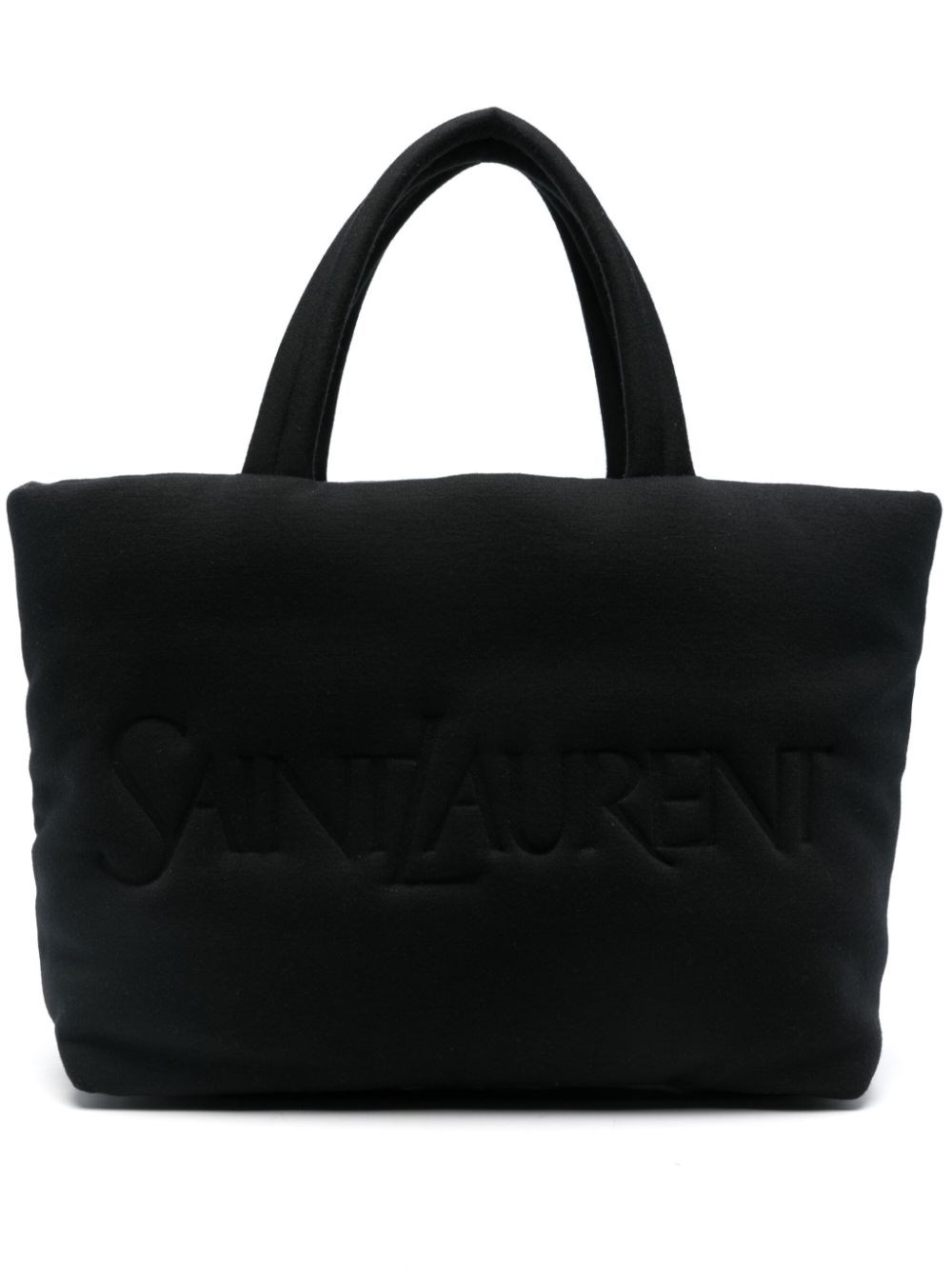 Saint Laurent Logo Cotton Tote Bag
