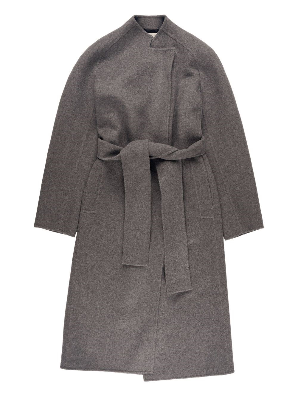 Khaite Deena Wool Long Coat In Gray