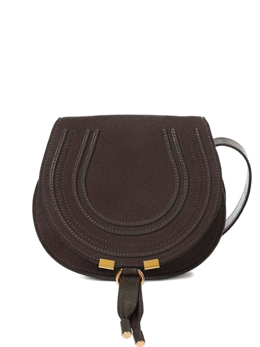 Chloé Chloè Marcie Small Leather Crossbody Bag In Brown