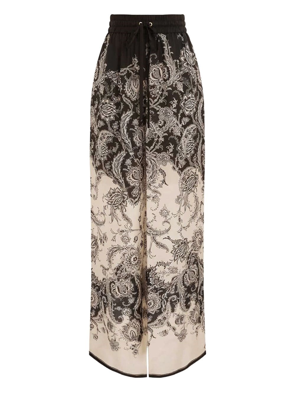 Zimmermann Pantalone Rhiannon In Seta Stampata Donna In Black