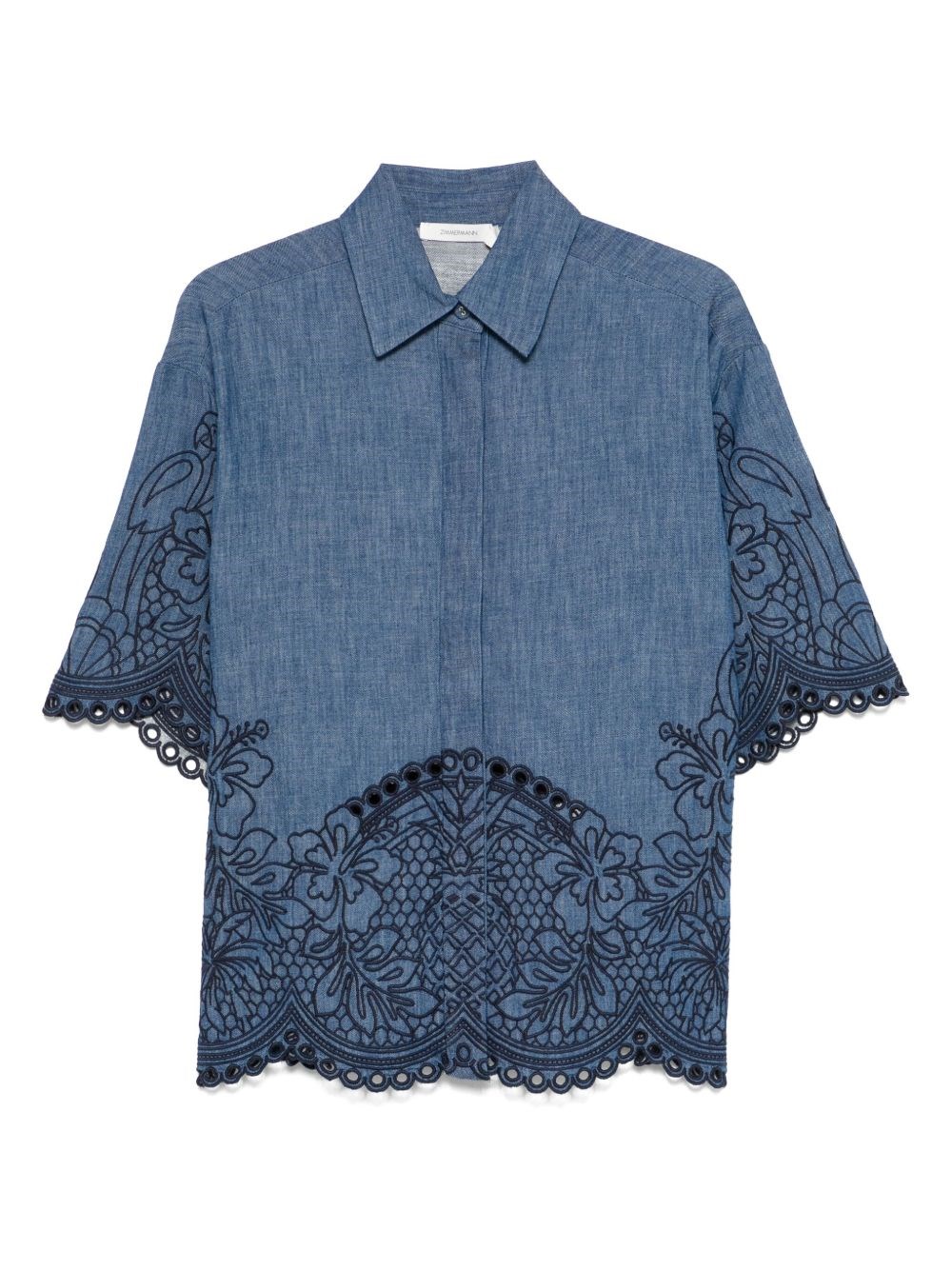 Coco Embroidered Denim Shirt - Zimmermann - Modalova