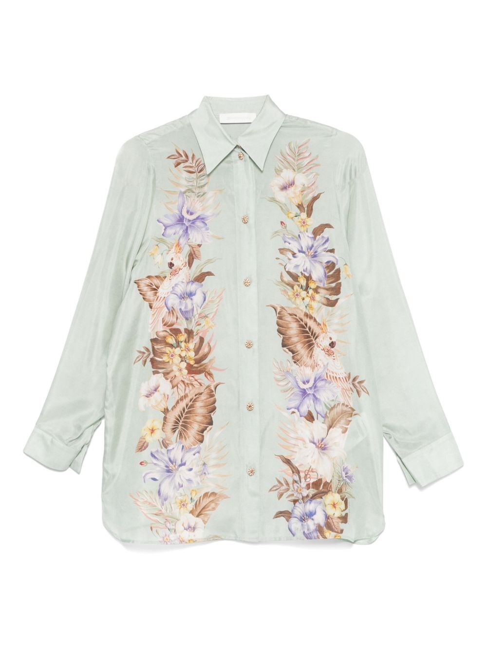 Zimmermann Coco Printed Silk Shirt - Zimmermann - Modalova
