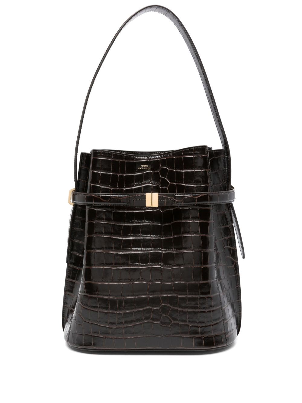 TOTEME Belted Leather Bucket Bag