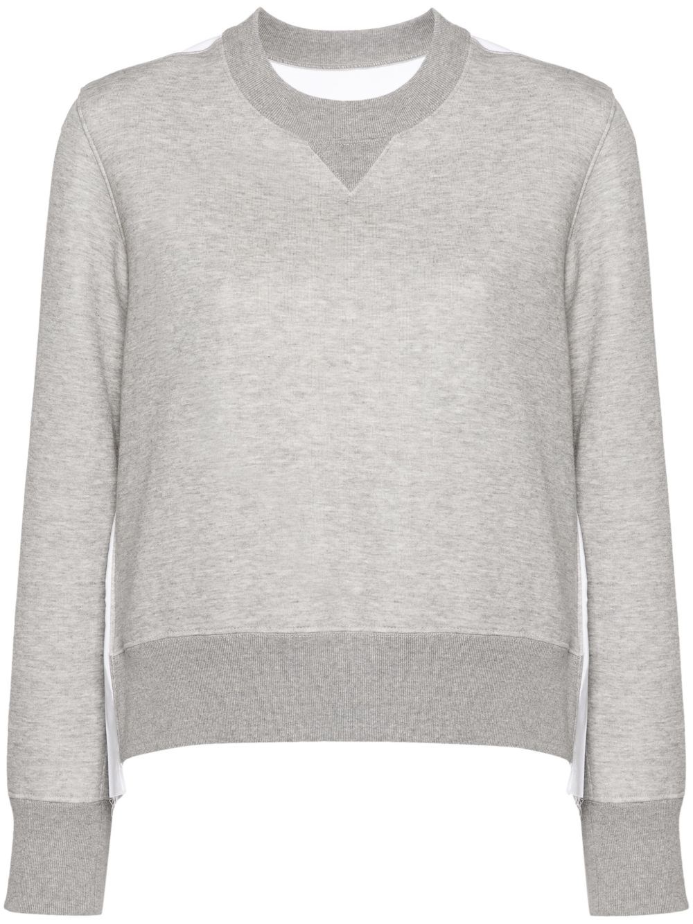 Cotton And Nylon Crewneck Sweater - Sacai - Modalova