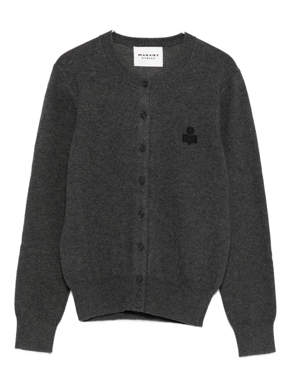 Isabel Marant Étoile Marant Etoile Mona Wool And Cotton Blend Cardigan In Black