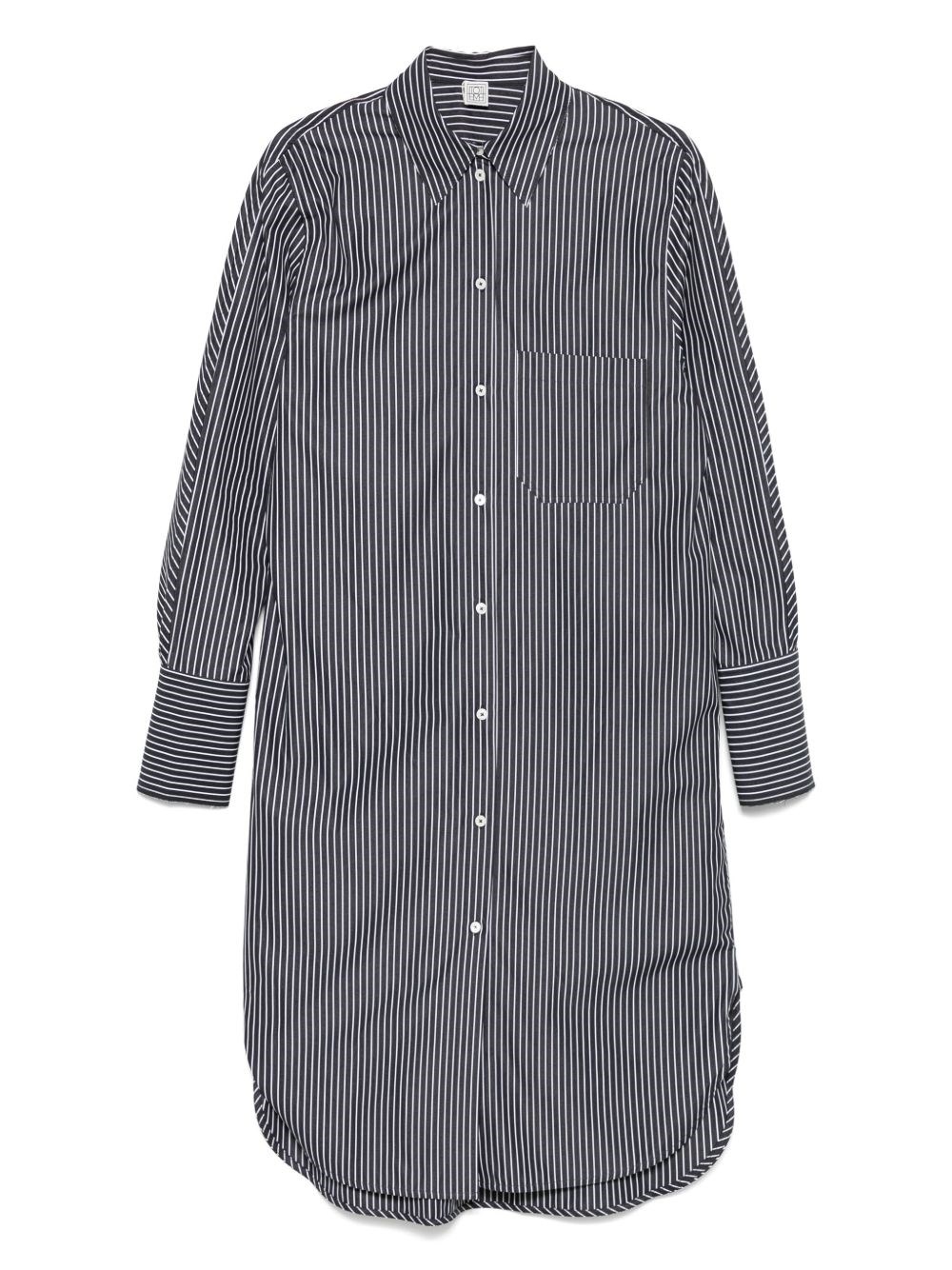 TOTEME Striped Cotton Shirtdress