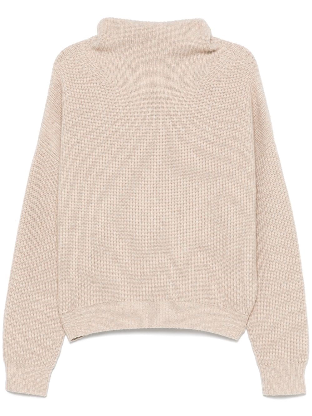 Isabel Marant Brooke Cashmere And Merinos Wool Sweater In Neutral