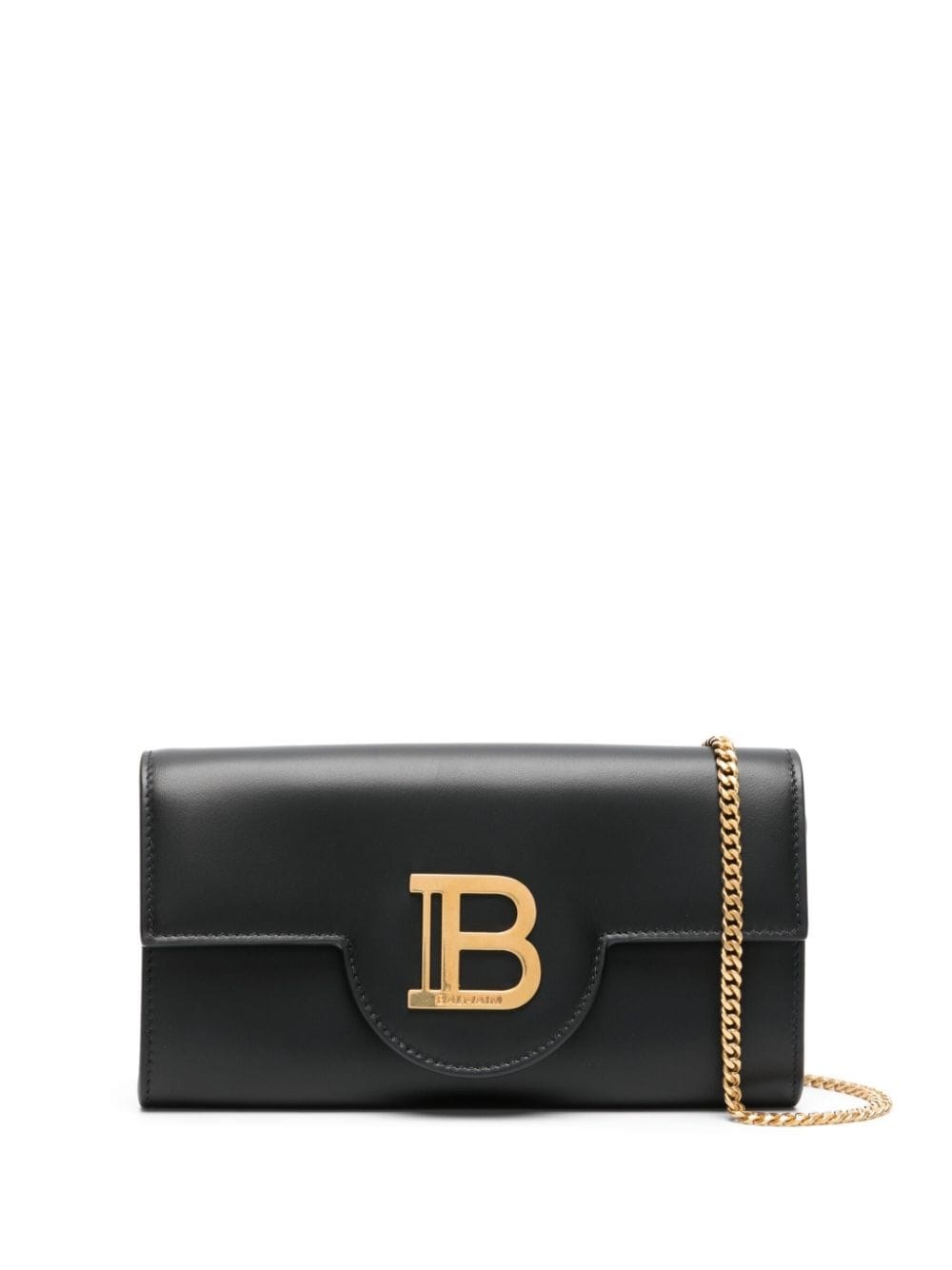 Balmain B-buzz Leather Wallet On Chain