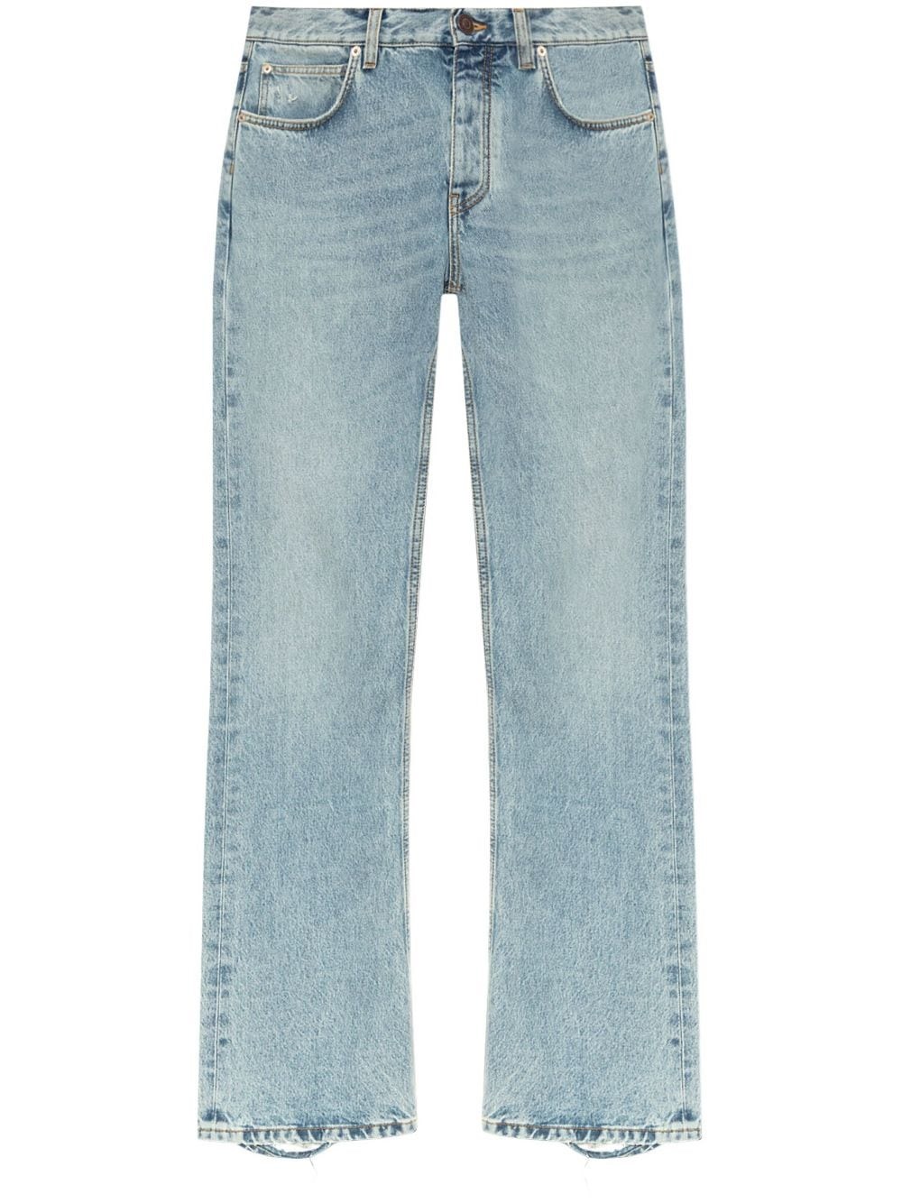 Balenciaga Women Low-waist Denim Jeans In Blue