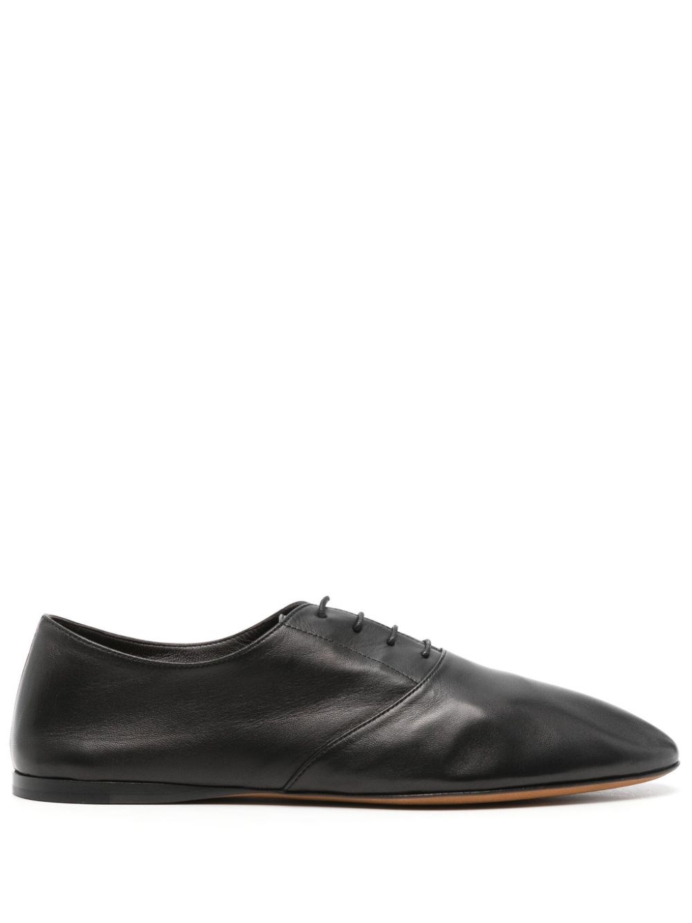 The Row Leather Lace-up Shoes In Black