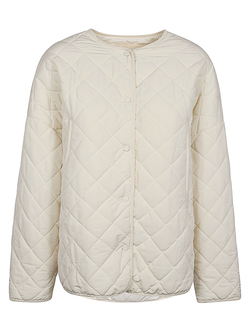 Sandbeige Quilted Nylon Jacket