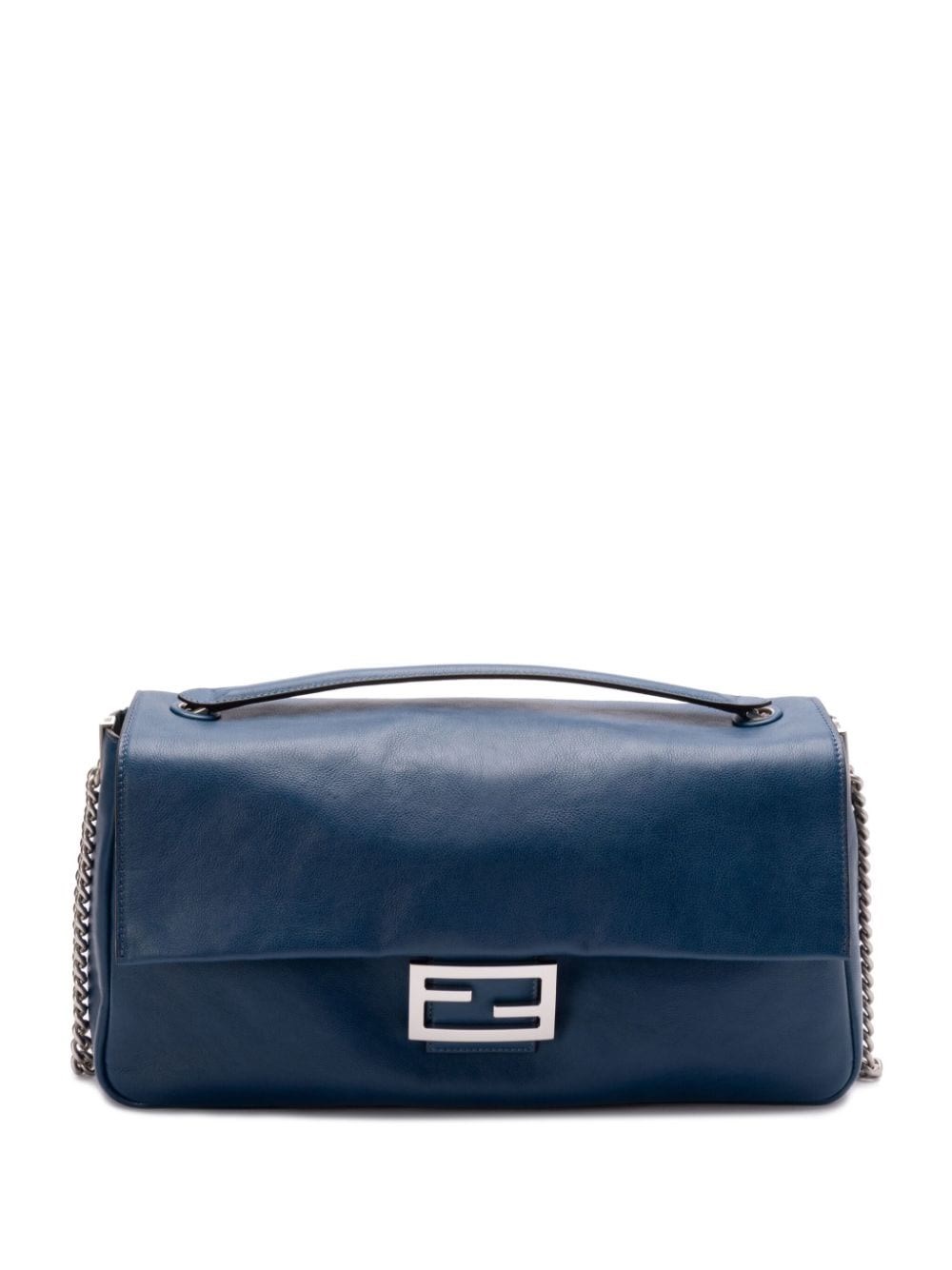 Fendi Borsa Baguette Chain Grande In Pelle