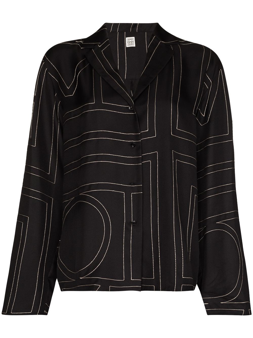 Totême Toteme Women Monogram Silk Shirt