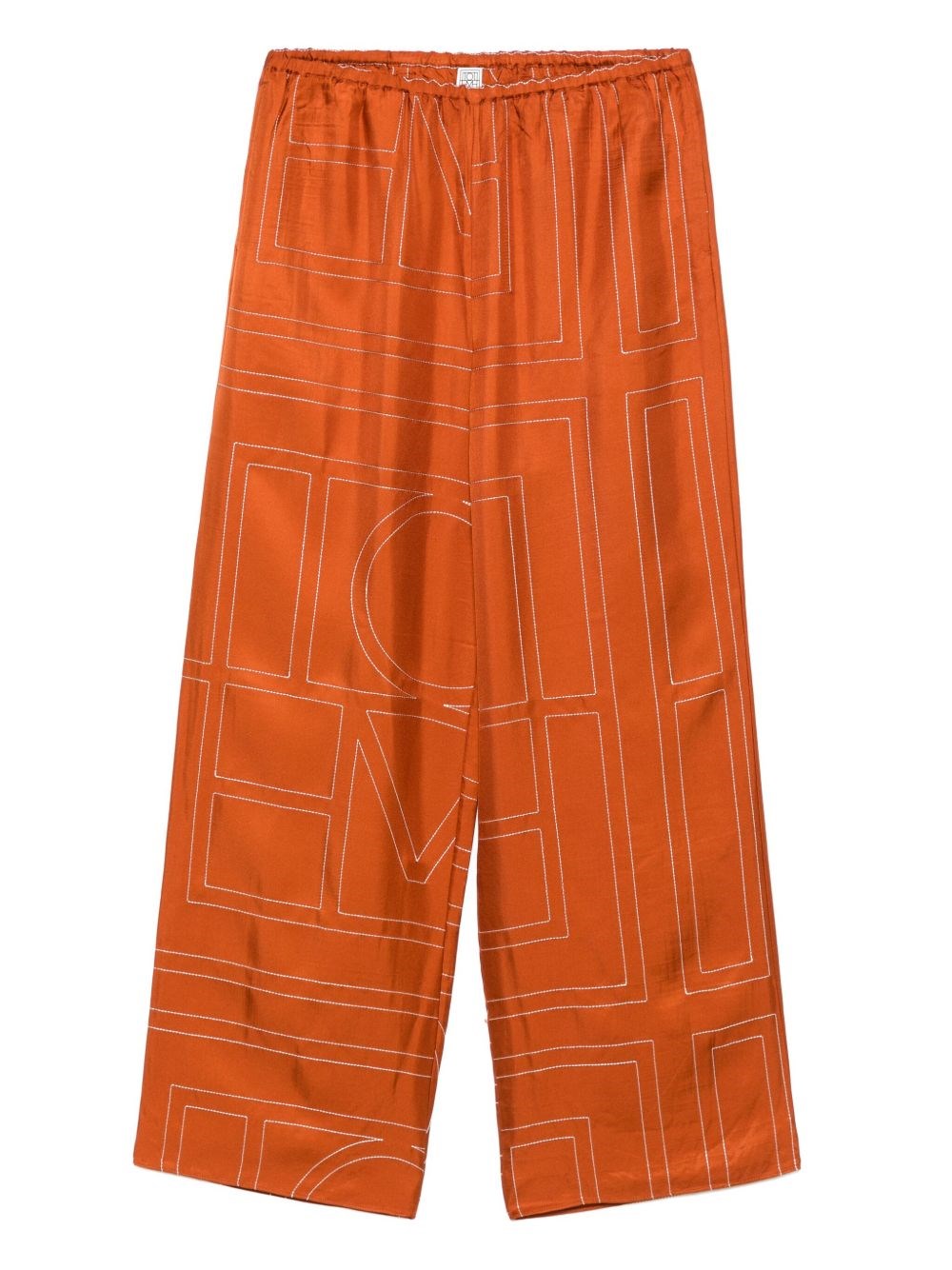 TOTEME Monogram Silk Pajama Pants - TOTEME - Modalova