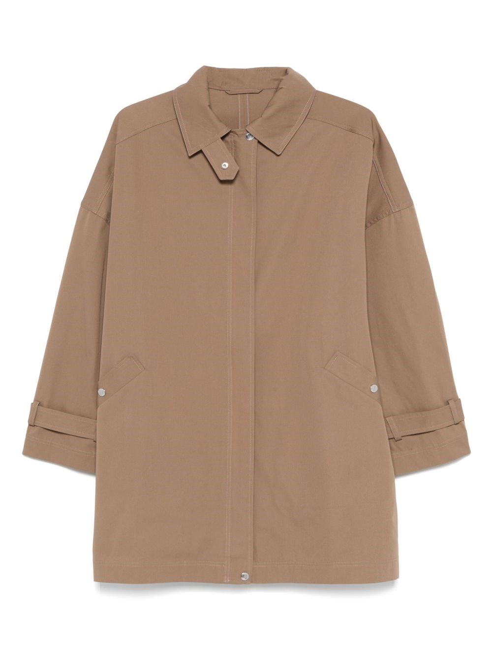 Totême Oversize Organic Cotton Trench Coat In Brown