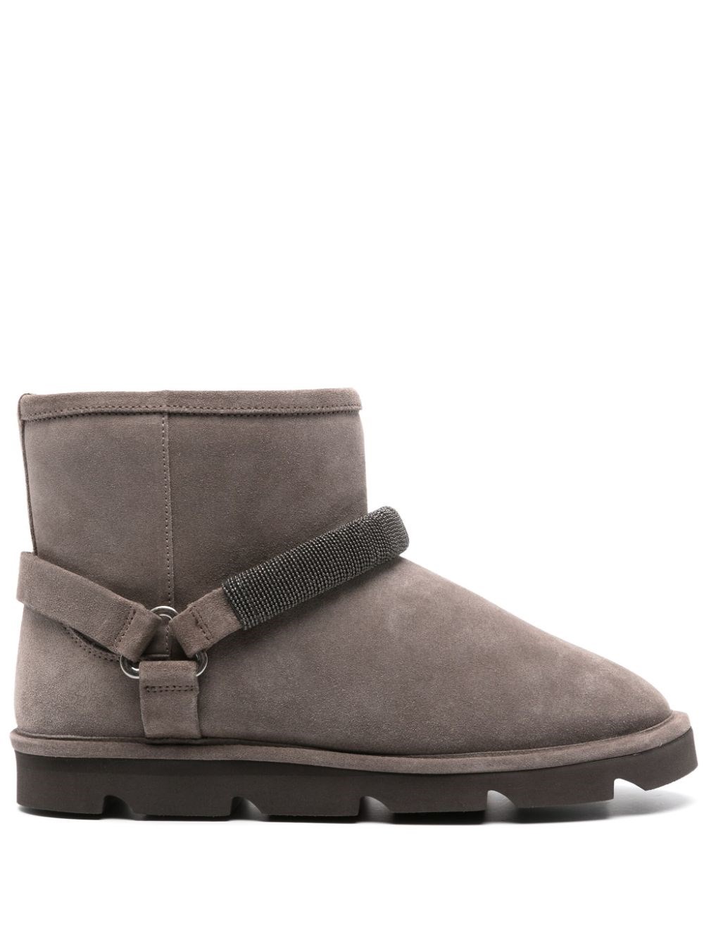 Brunello Cucinelli Suede Ankle Snow Boots