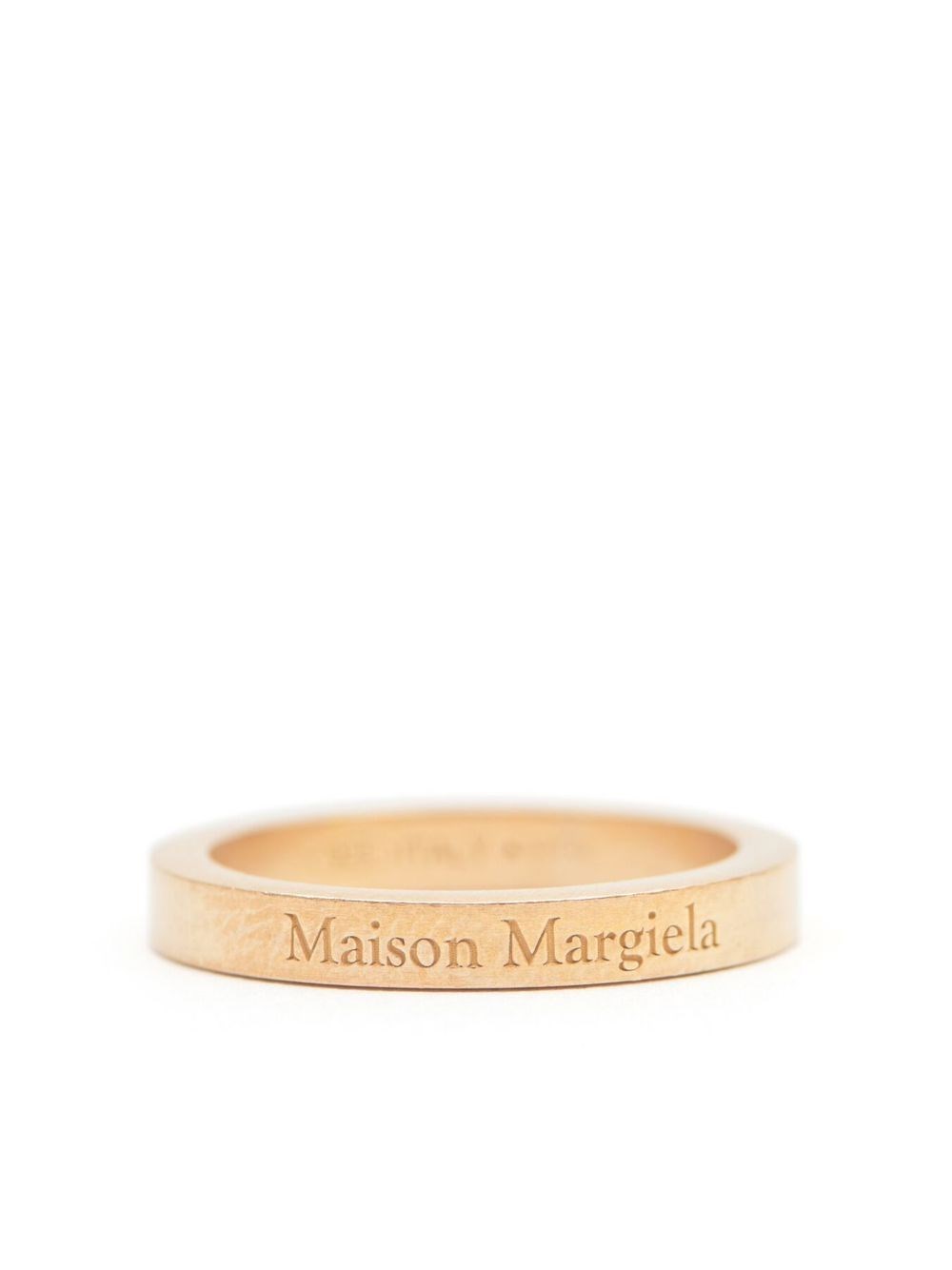 Maison Margiela Logo Reference Ring 3 Mm In Gold
