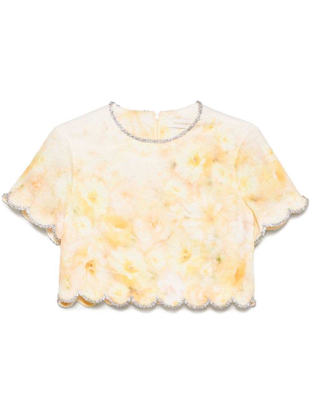 Zimmermann Women Crush Printed Linen Top