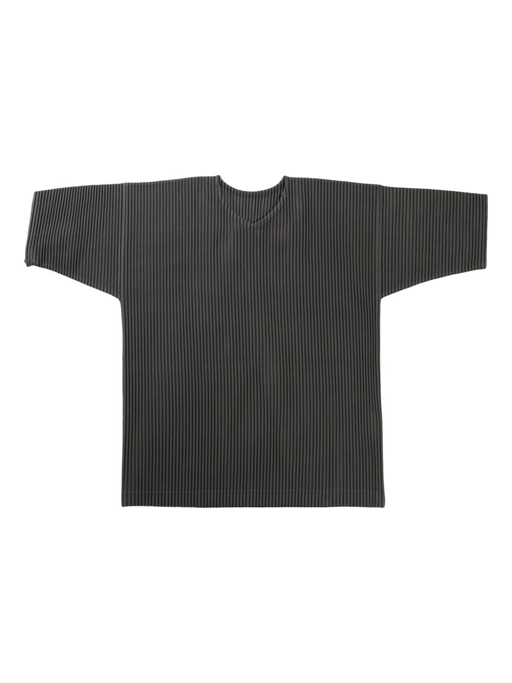 Issey Miyake Ribbed Pleated Relaxed Fit T-shirt