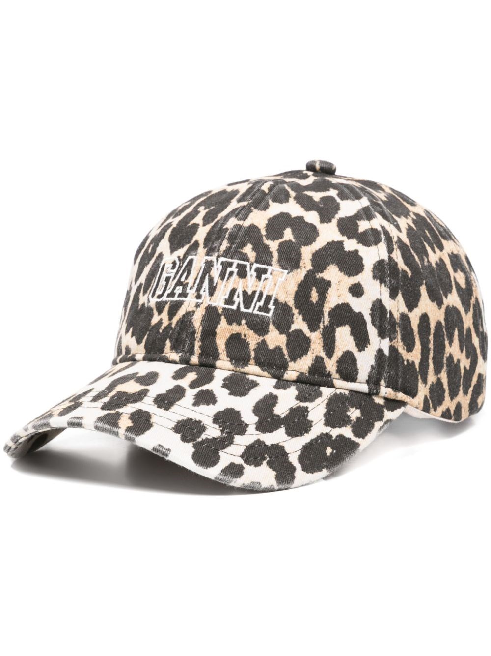Ganni Leopard-print Baseball Cap