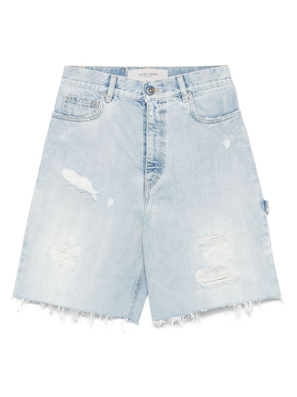 Golden Goose Distressed Denim Bermuda Shorts