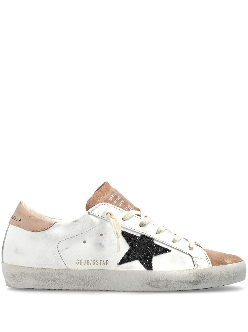 Golden Goose Super Star Leather Sneakers In White