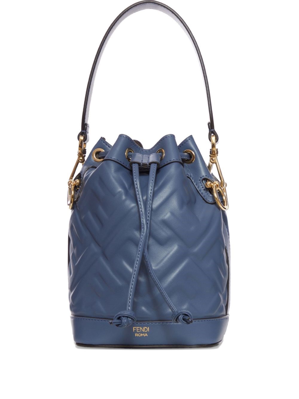 Fendi Borsa A Secchiello Mon Tresor In Pelle Avio  Donna In Blue