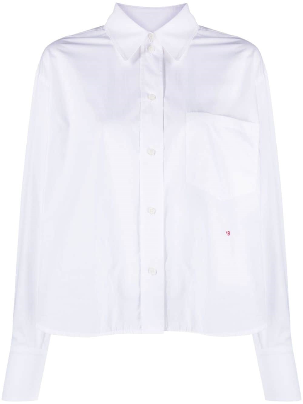 Cotton Cropped Shirt - Victoria Beckham - Modalova