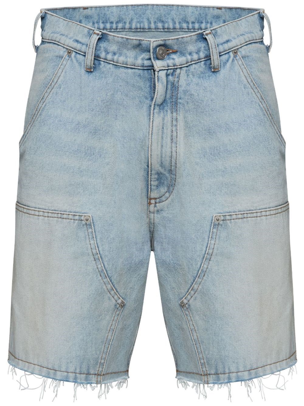 Mm6 Maison Margiela Numbers-motif Denim Shorts