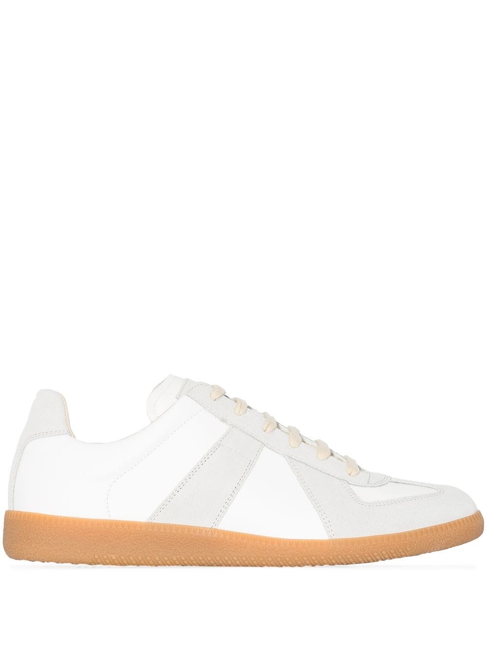 Maison Margiela Bicolor Leather Replica Sneakers In White