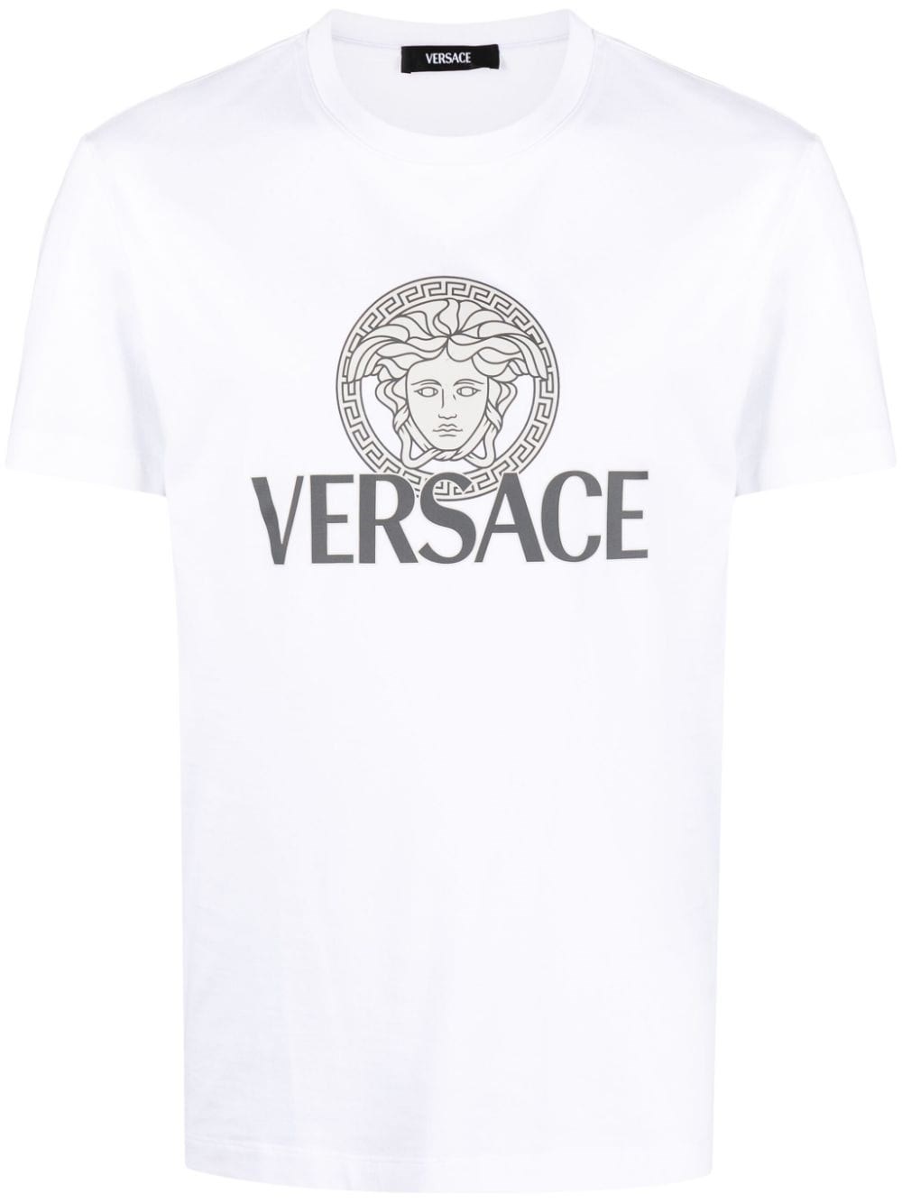 Versace Logo Cotton T-Shirt - Versace - Modalova