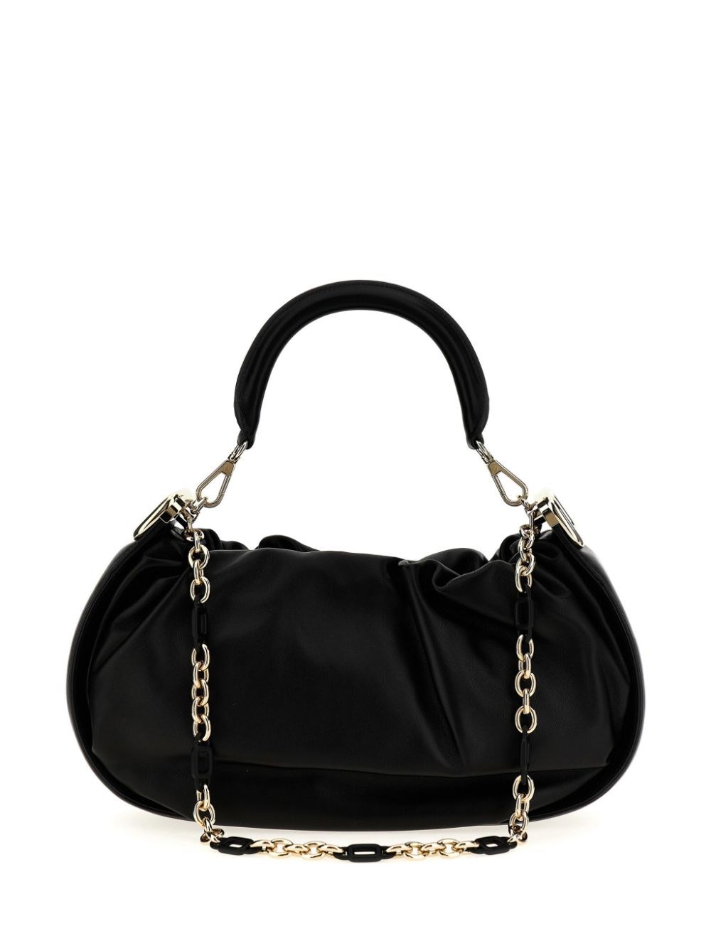 Roger Vivier Viv Choc Medium Leather Hobo Bag