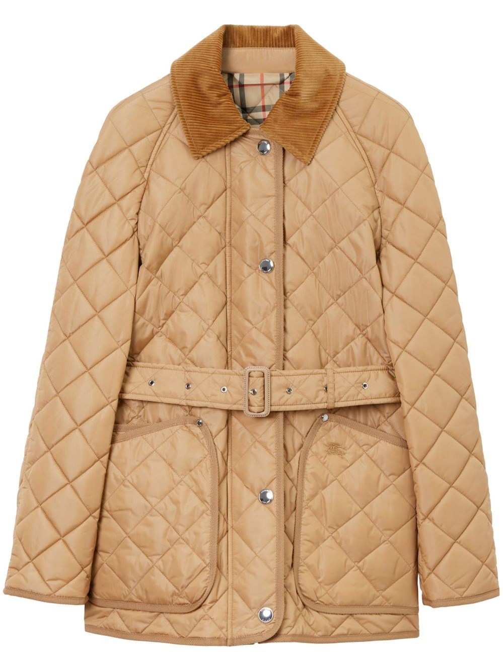 Burberry Quilted Jacket With Belt Pen