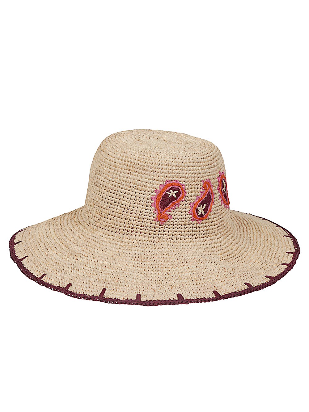 Paul Smith Paisley Straw Hat In Sand