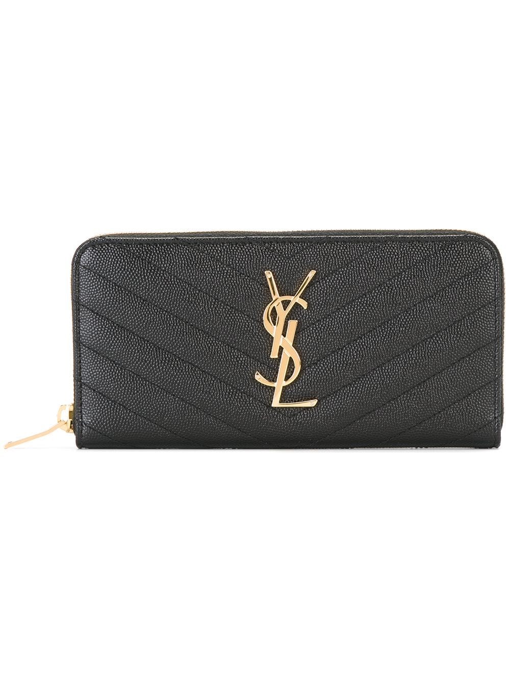 Saint Laurent Cassandre Leather Continental Wallet