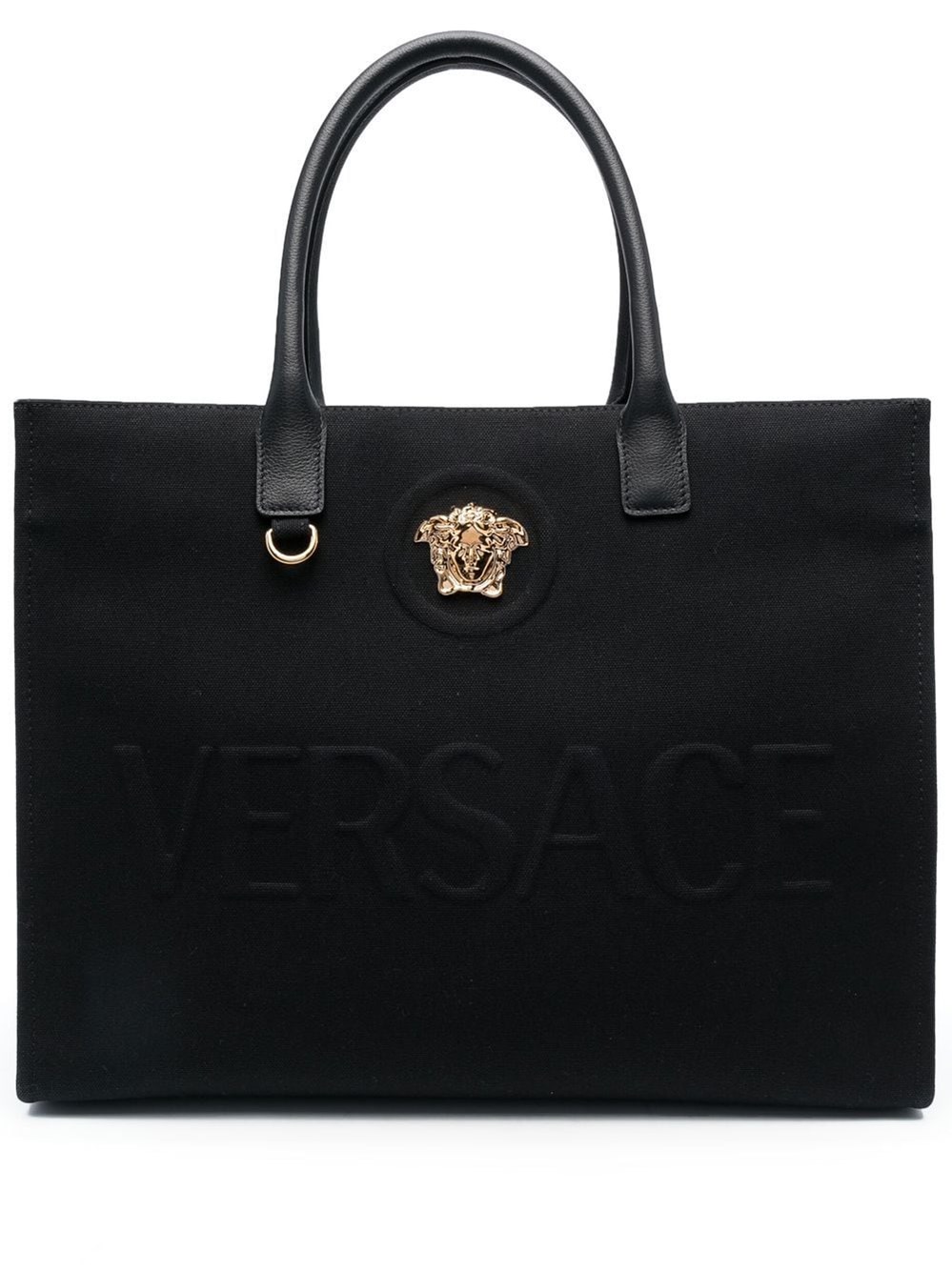 Versace Large La Medusa Canvas Tote Bag