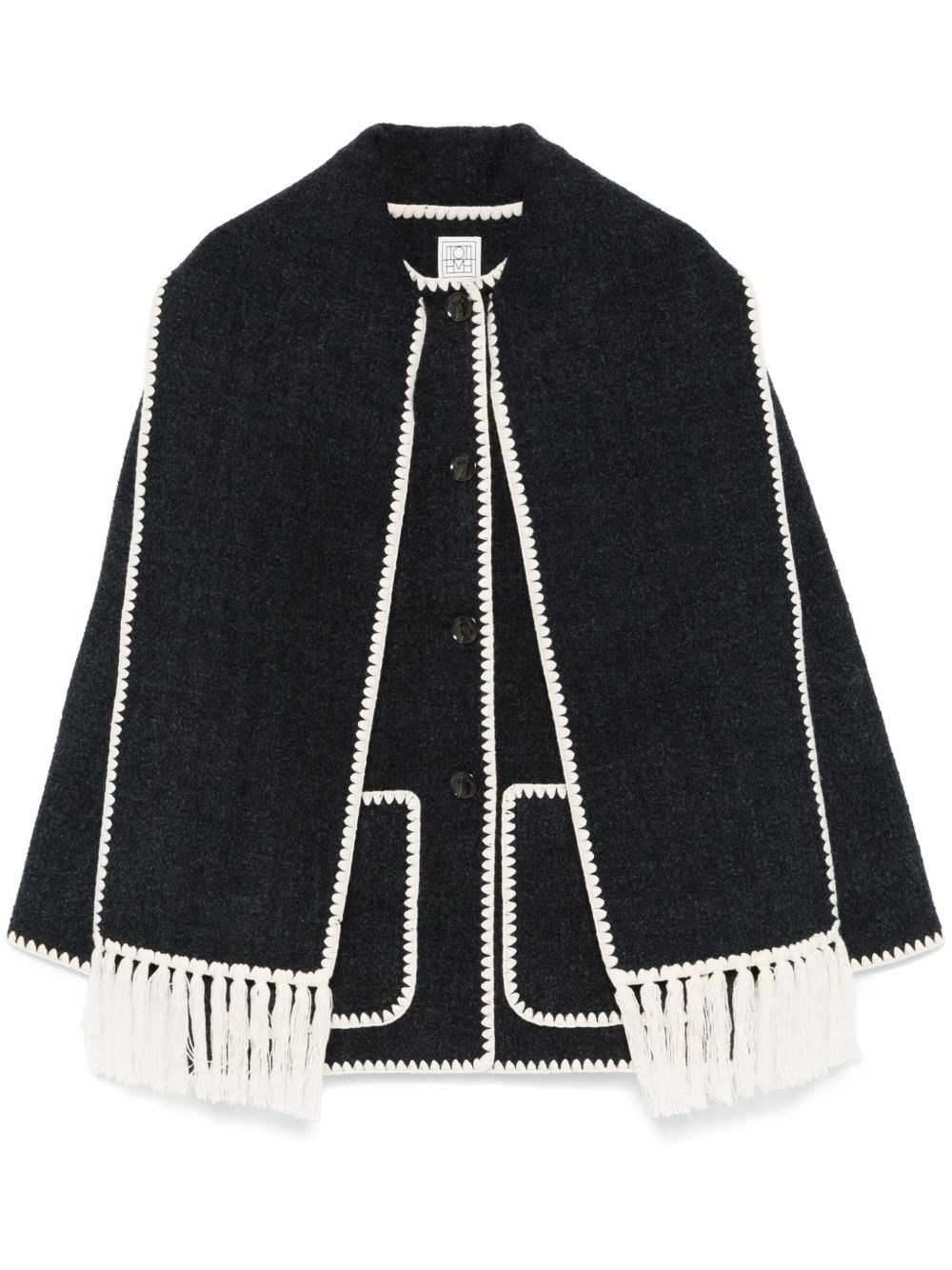 Totême Toteme Embroidered Scarf Wool Jacket