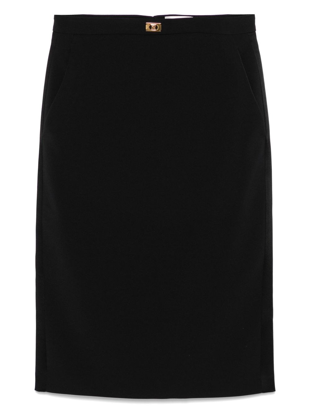 Elisabetta Franchi Fitted Knee-length Skirt With Gold-tone Clasp