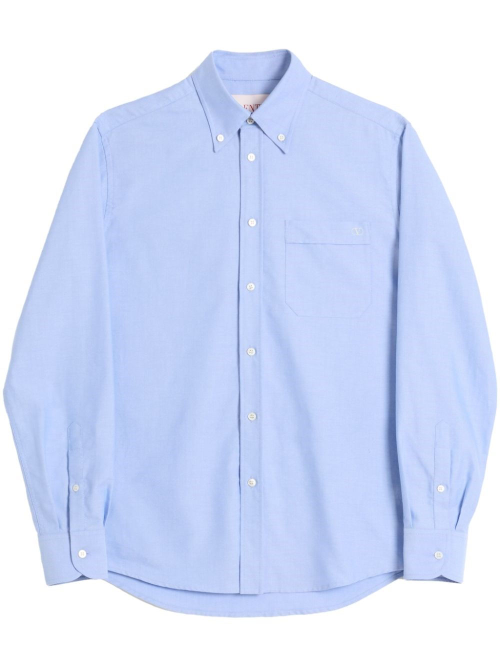 Valentino Camicia Maniche Lunghe Celeste In Blue