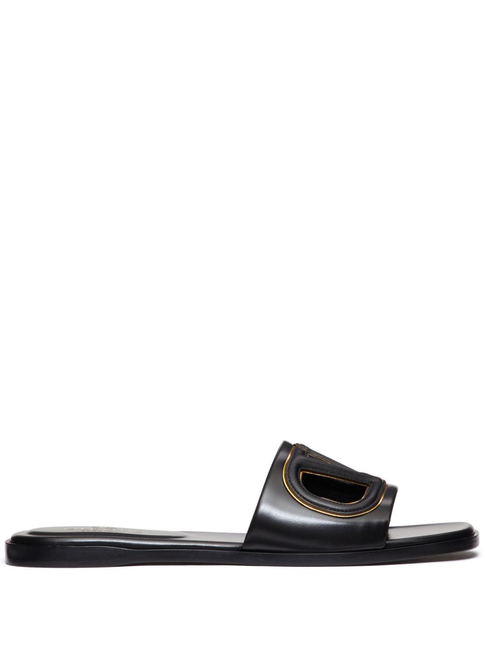Valentino Vlogo Cutout Leather Sandal