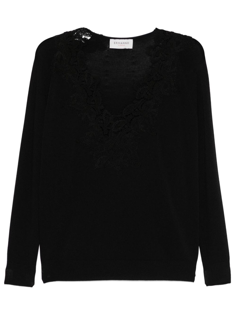 Ermanno Lace Detail Top