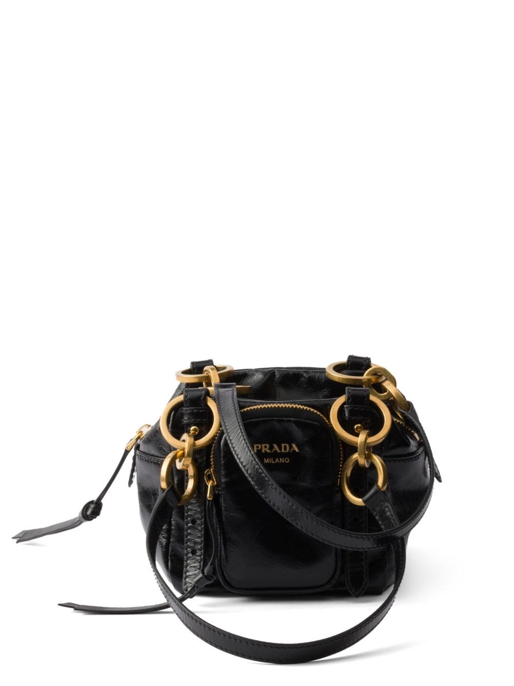 Prada Prada Dangle Mini Leather Shoulder Bag