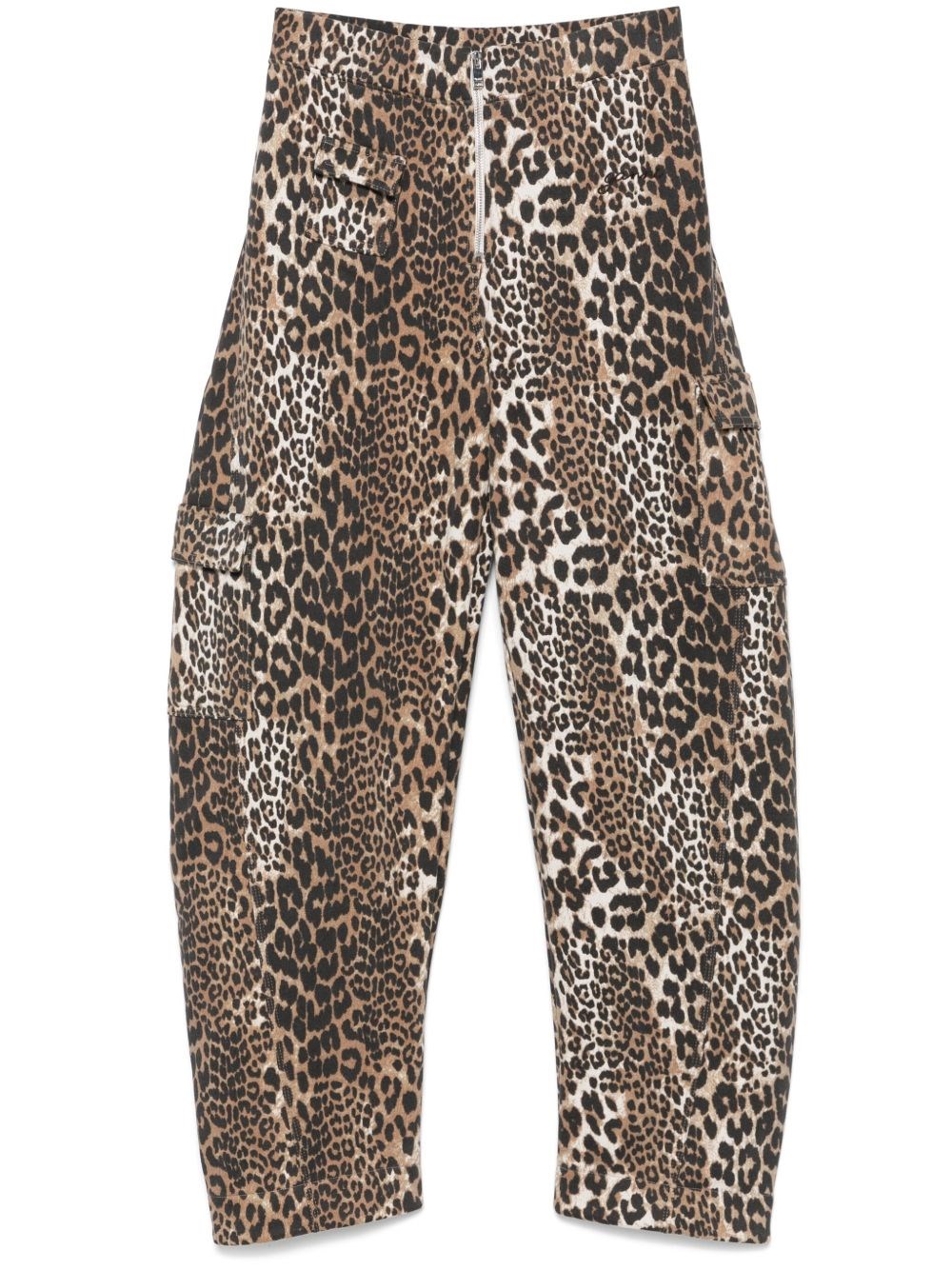 Ganni Leopard-print Trousers
