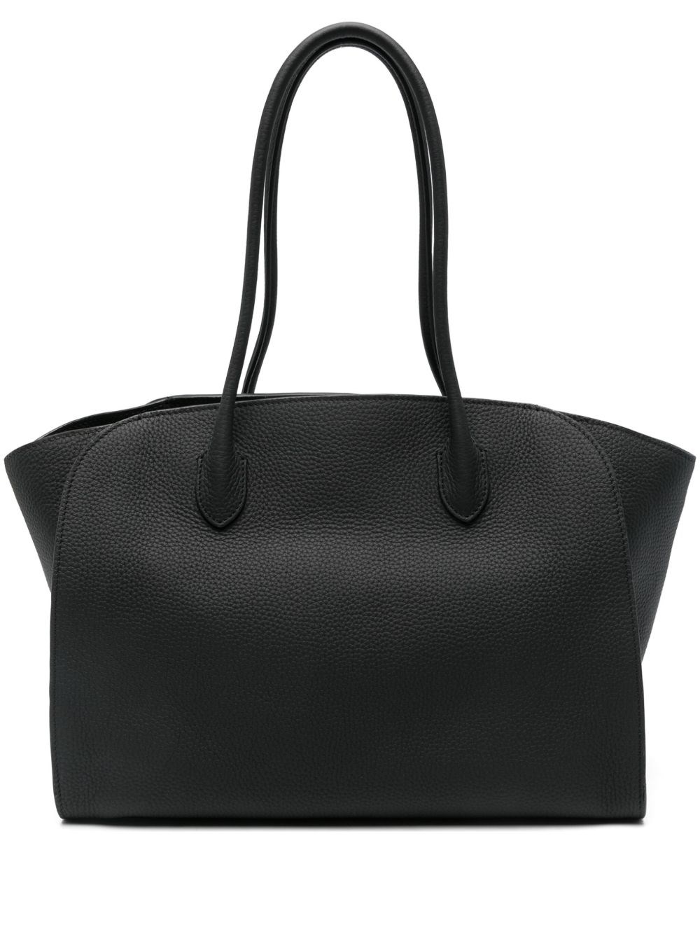 The Row Marlo 14 Leather Tote In Black